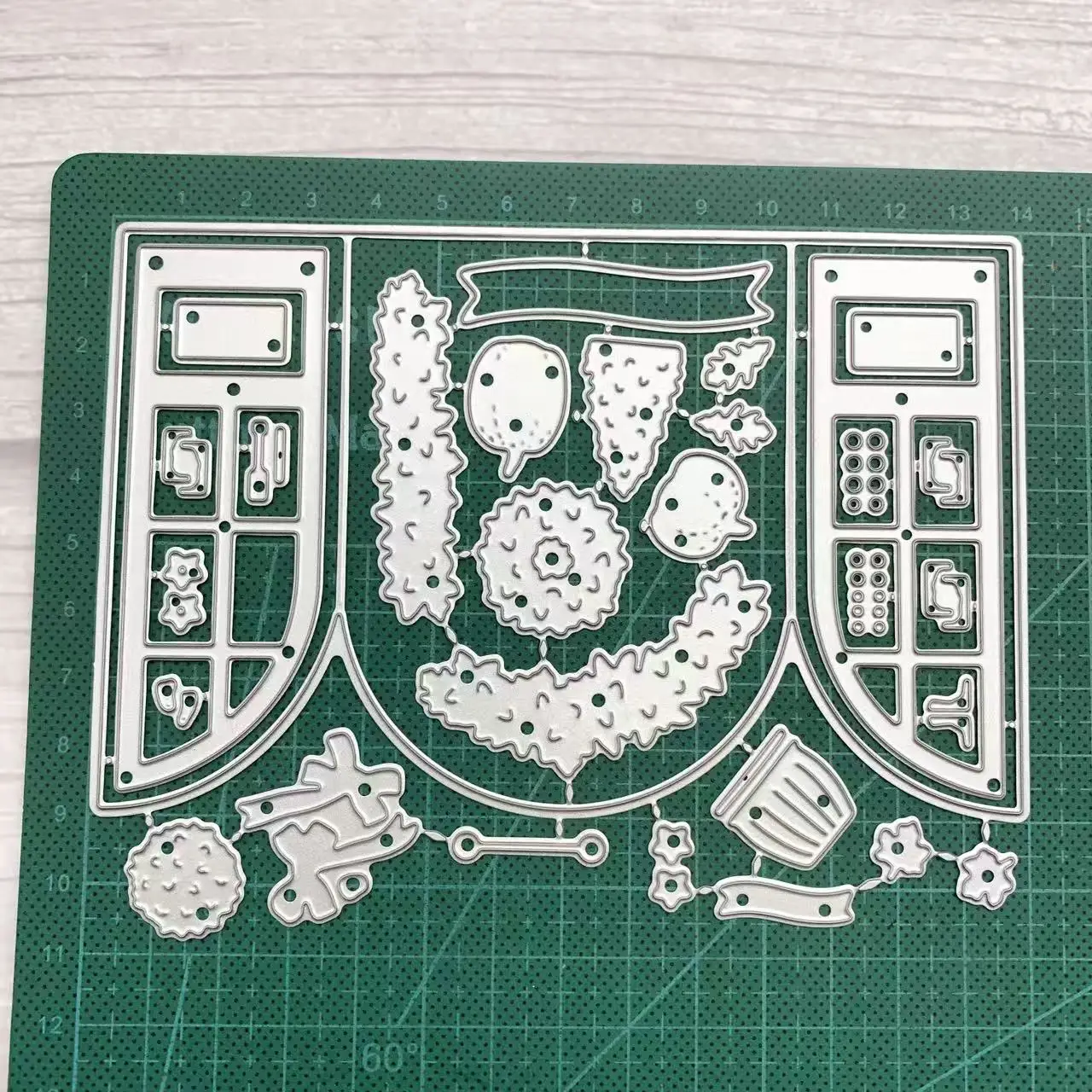 Europäisches Kranzrahmen-Set Metall-Stanzformen Vintage-Rand DIY Scrapbooking Karten Bastel-Stanzformen – Detail 6