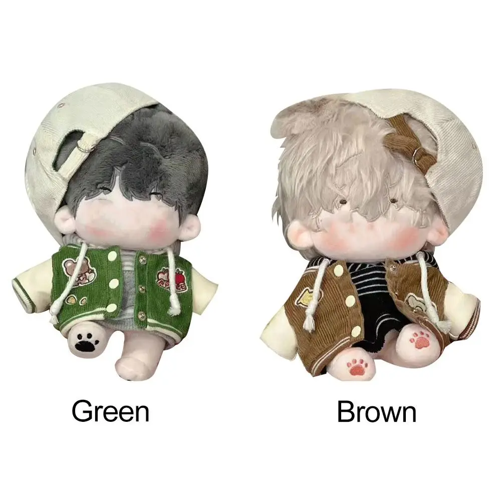 Gift Toy Accessories Playing House Cotton  Dolls Baseball Uniform 20cm  Clothes Cartoon Pattern Jackets