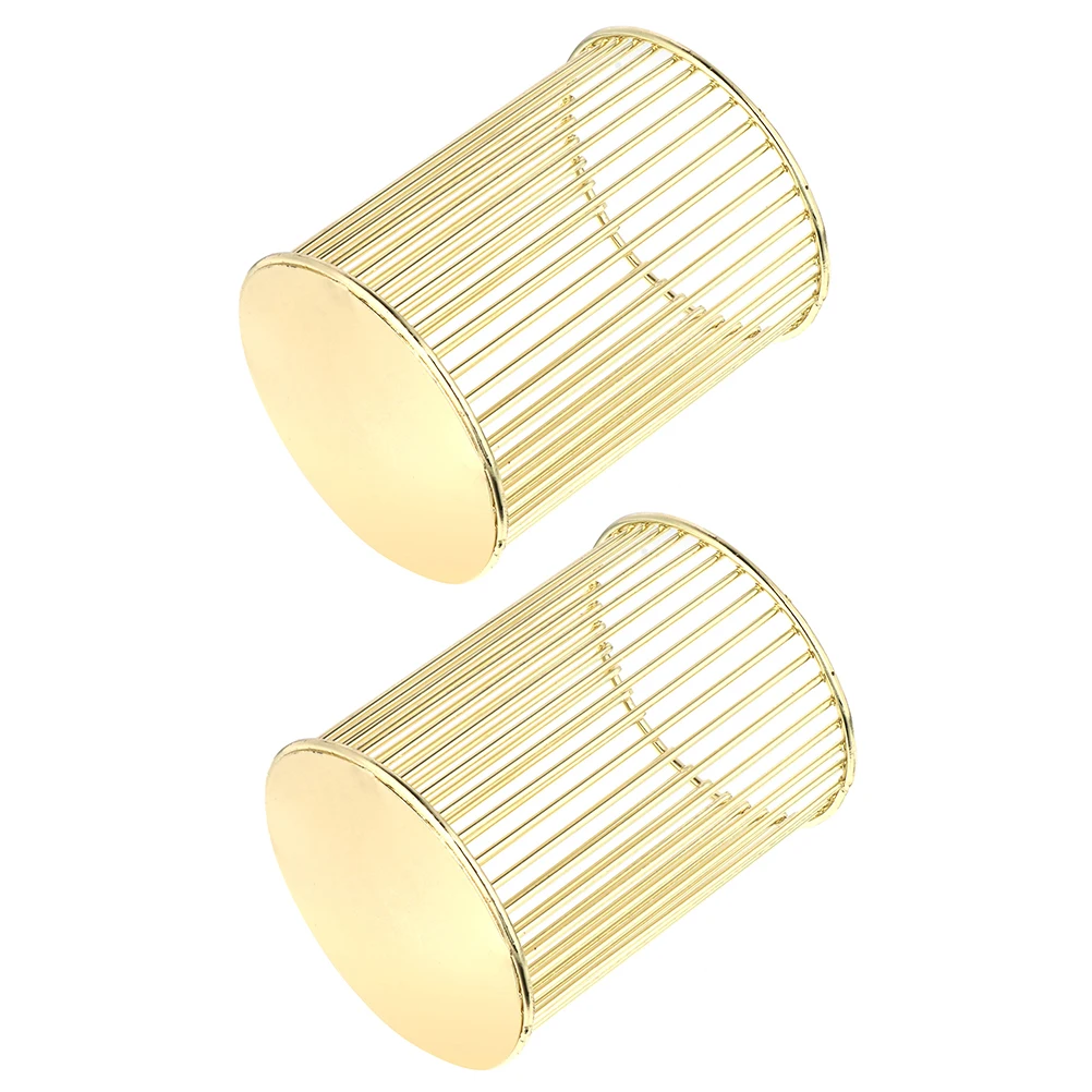 

2Pcs Hollow Iron Art Pen Holder Metal Desktop Storage Organizer Multifunctional Stationery Organizer for Office Study Makeup