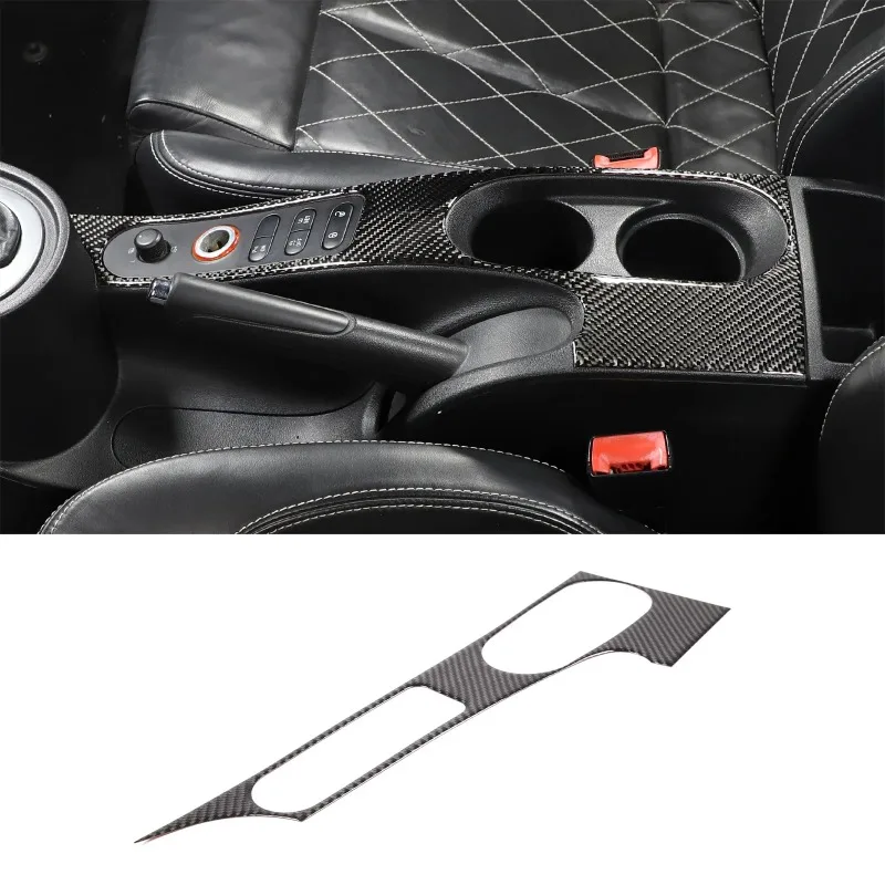 

For Seat Leon 2008-2012 Soft Carbon Fiber Car Central Water Cup Holder Frame Panel Decorative Sticker Protection Accessories