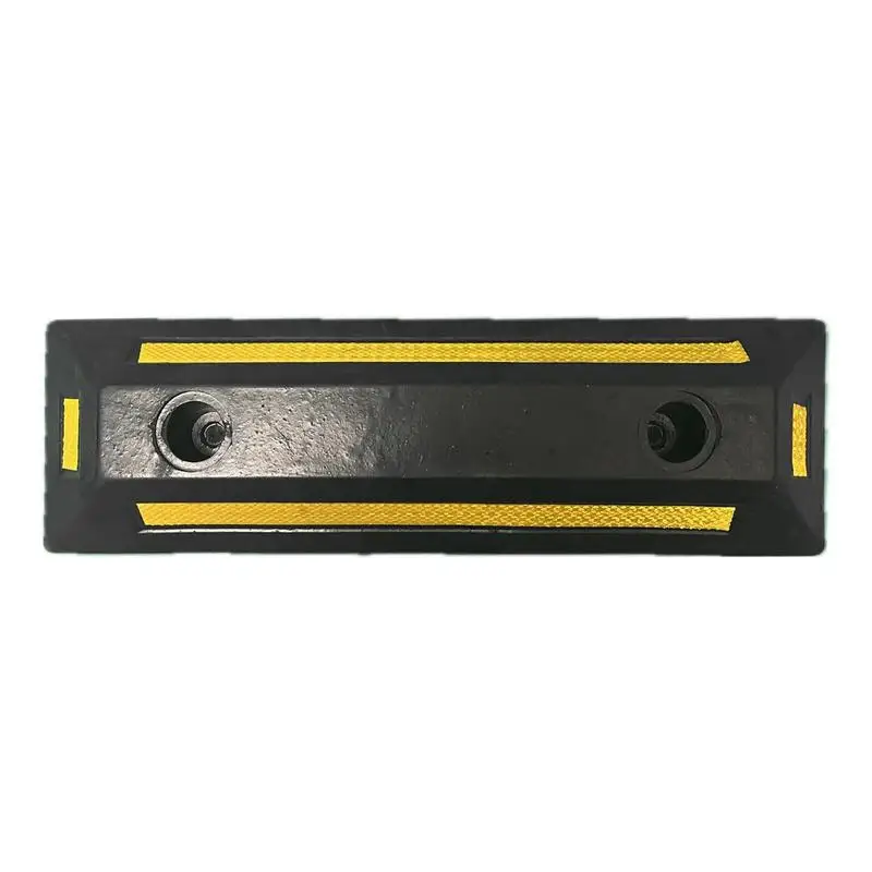 Garage Stopper For Parking Heavy Duty Rubber Parking Curb Guide With Yellow Reflective Tape Car Parking Block For Parking