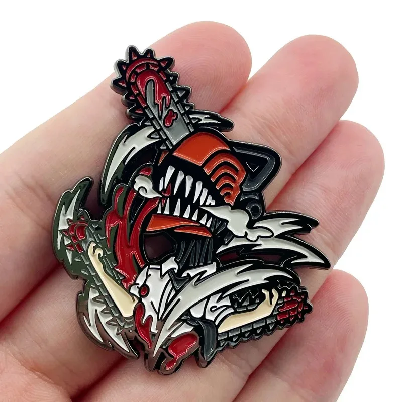 Anime Chainsaw Man Makima Power Enamel Pins Lapel Pins for Backpacks Brooch for Clothes Cool Briefcase Badges Jewelry Accessorie