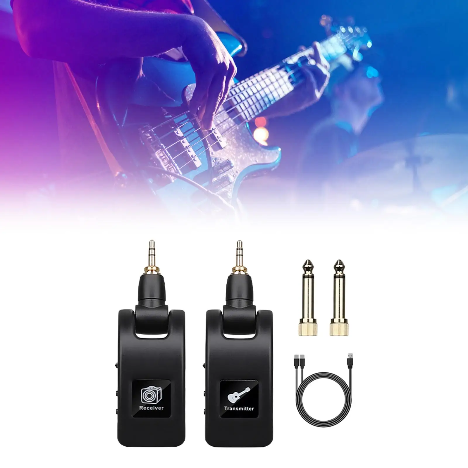 Audio Transmitter and Guitar System for Condenser Mic Dynamic Mic