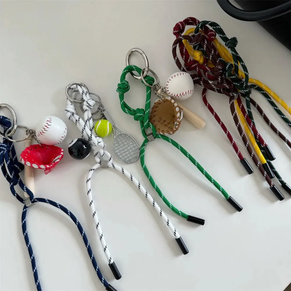 

Fashion Creative Badminton Baseball Key Chain for Men Women Sports Fan Jewelry Accessories Gifts