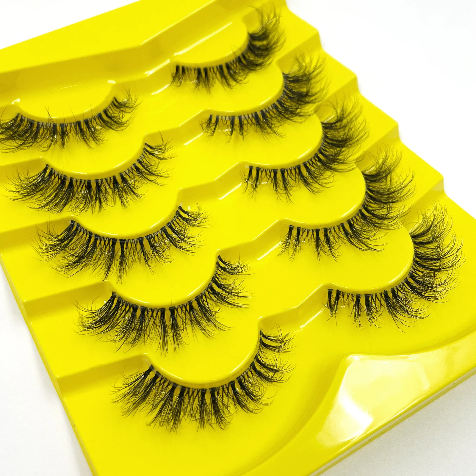 AMSNCN NEU 5 Paar 100% Echte 3D Nerz-Wimpern Weiche Natürliche Falsche Wimpern Make-up Lange Wimpern Wimpernverlängerung CiliosH13mini – Detail 9