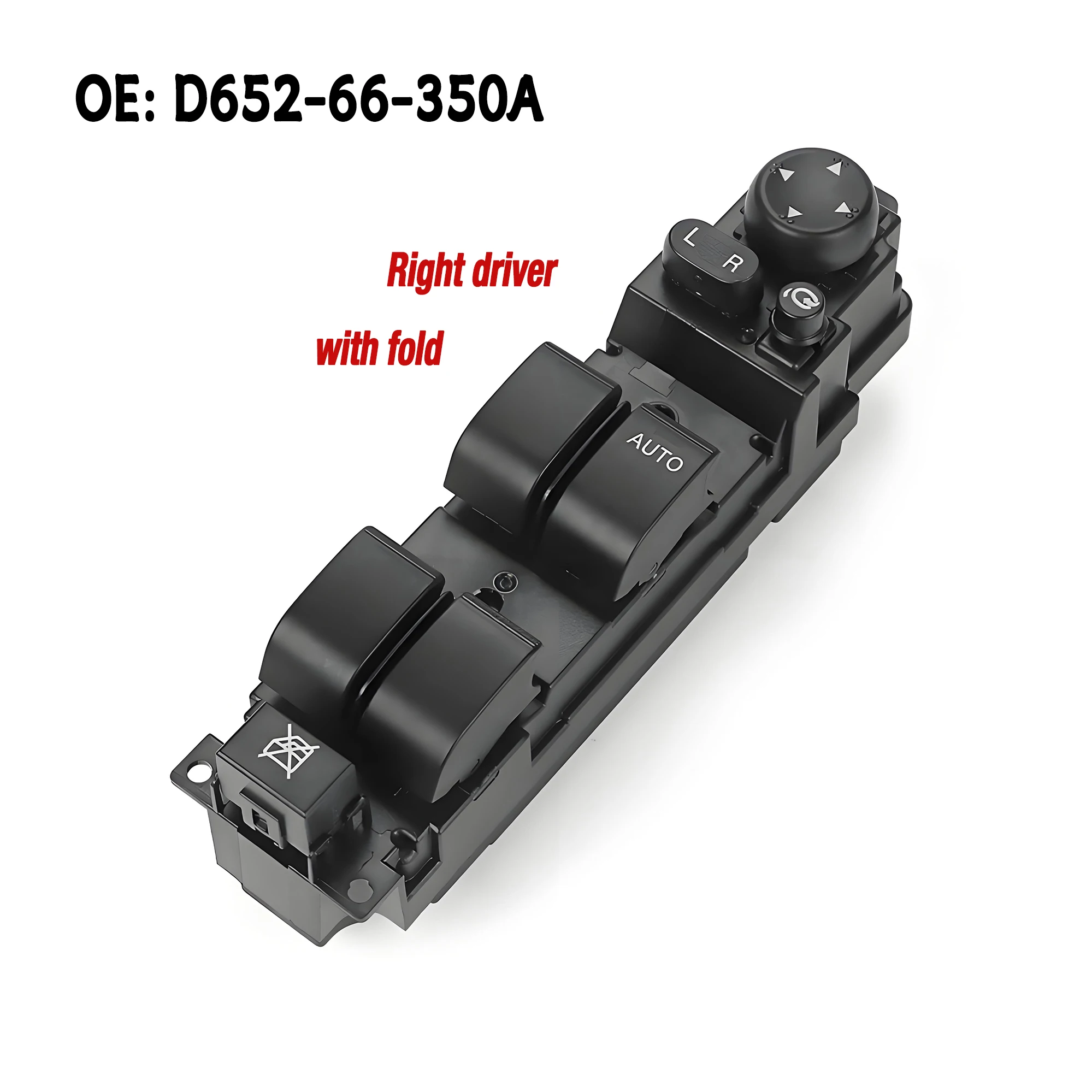 D652-66-350A D65266350A For Mazda 6 GH Mazda 2 2008-2014,Right Front Side Driver Master Power Window Control Switch Button