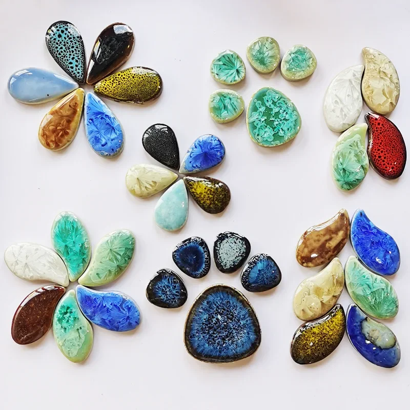 DIY Ceramic Mosaic Fragments Handmade Material Collage Small Tiles 1kg Stained Glass Mosaic Tiles Ceramic
