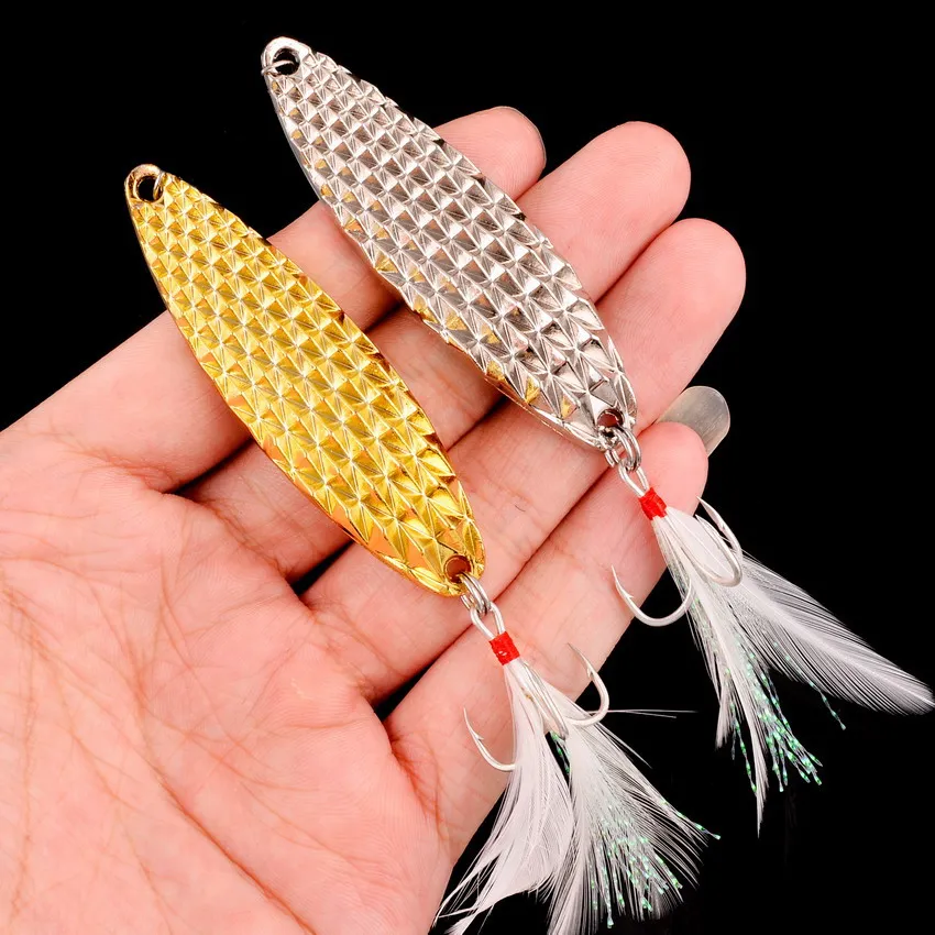 Metal Spinner Spoon Fishing Lure 5g 7g 10g 15g 20g Gold Silver Pesca Artificial Bait Sinking Sea Lures Trout Pike Bass Tackle