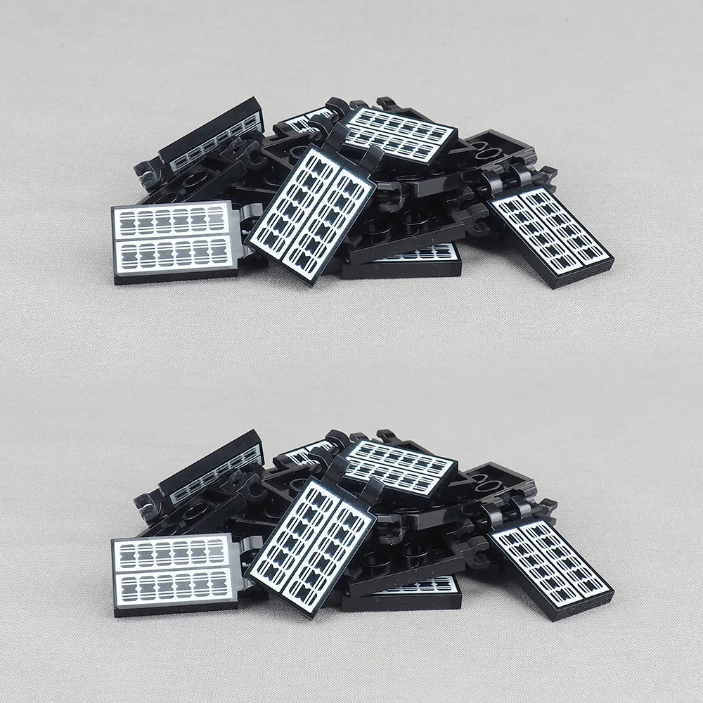 MOC 10PCS 30350bpb105 Printed Solar Panels Pattern Building Blocks 30350 Energy House Castle Board Bricks Particle Idea Toy Gift