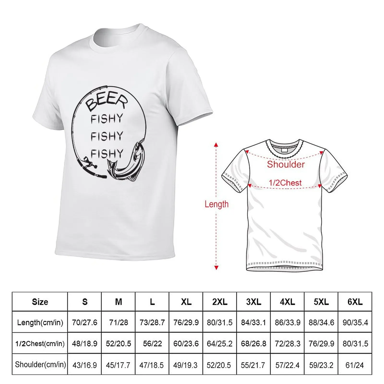 Beer, Fishy, Fishy, Fishy T-Shirt Plus Size Lightweight Tee Shirt