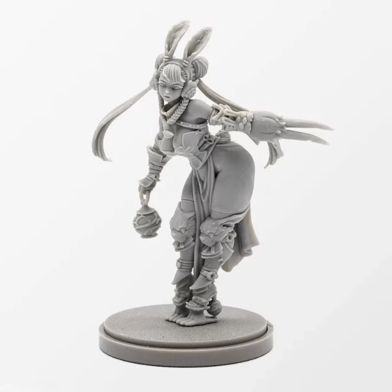 38mm Cast Resin Model Assembly Kit, GK， Rabbit Girl, Unpainted Needs To Be Assembled