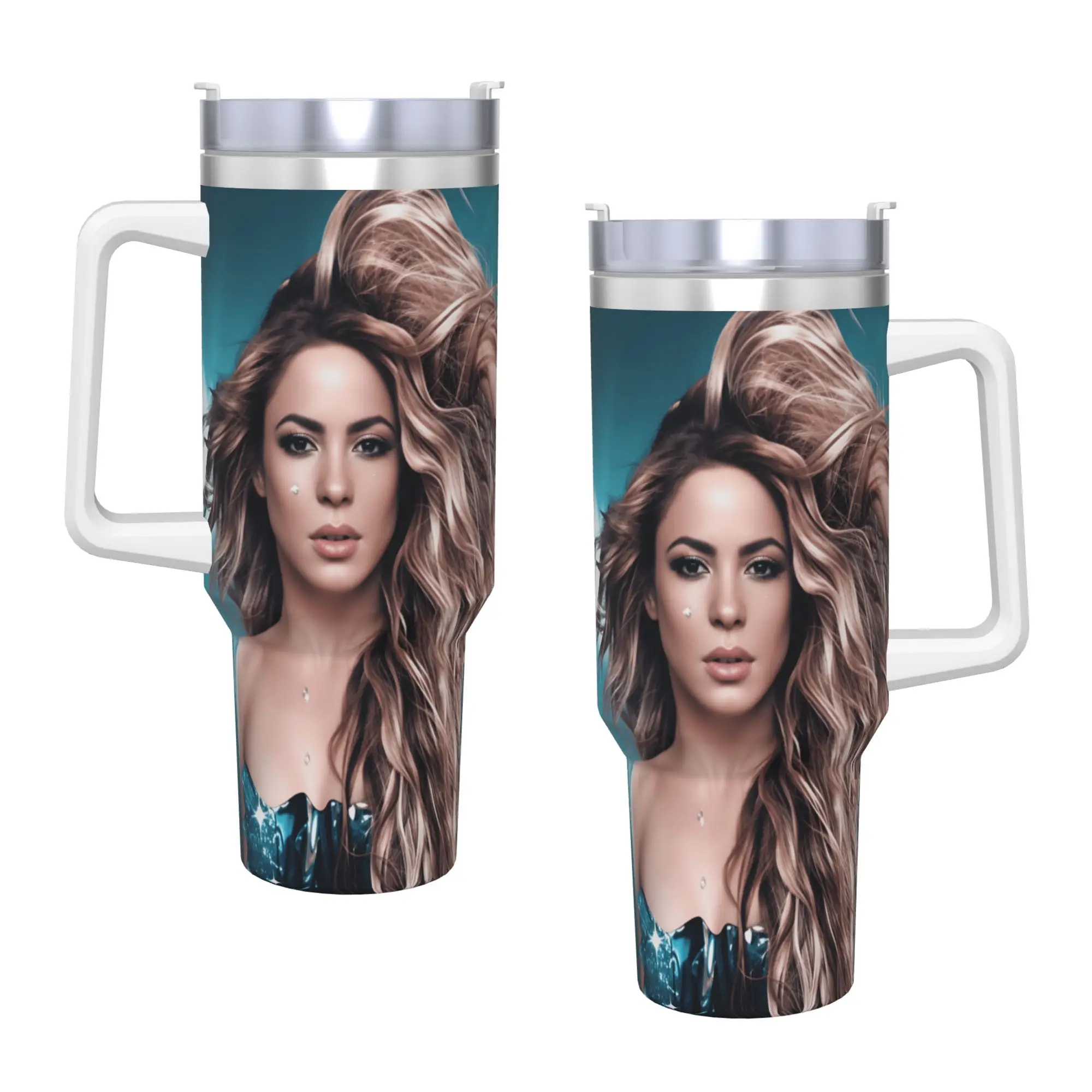 Stainless Steel Tumbler Singer S-Shakira Thermal Mug  Keep Heat Cold and Hot Car Mugs Driving Custom Water Bottle