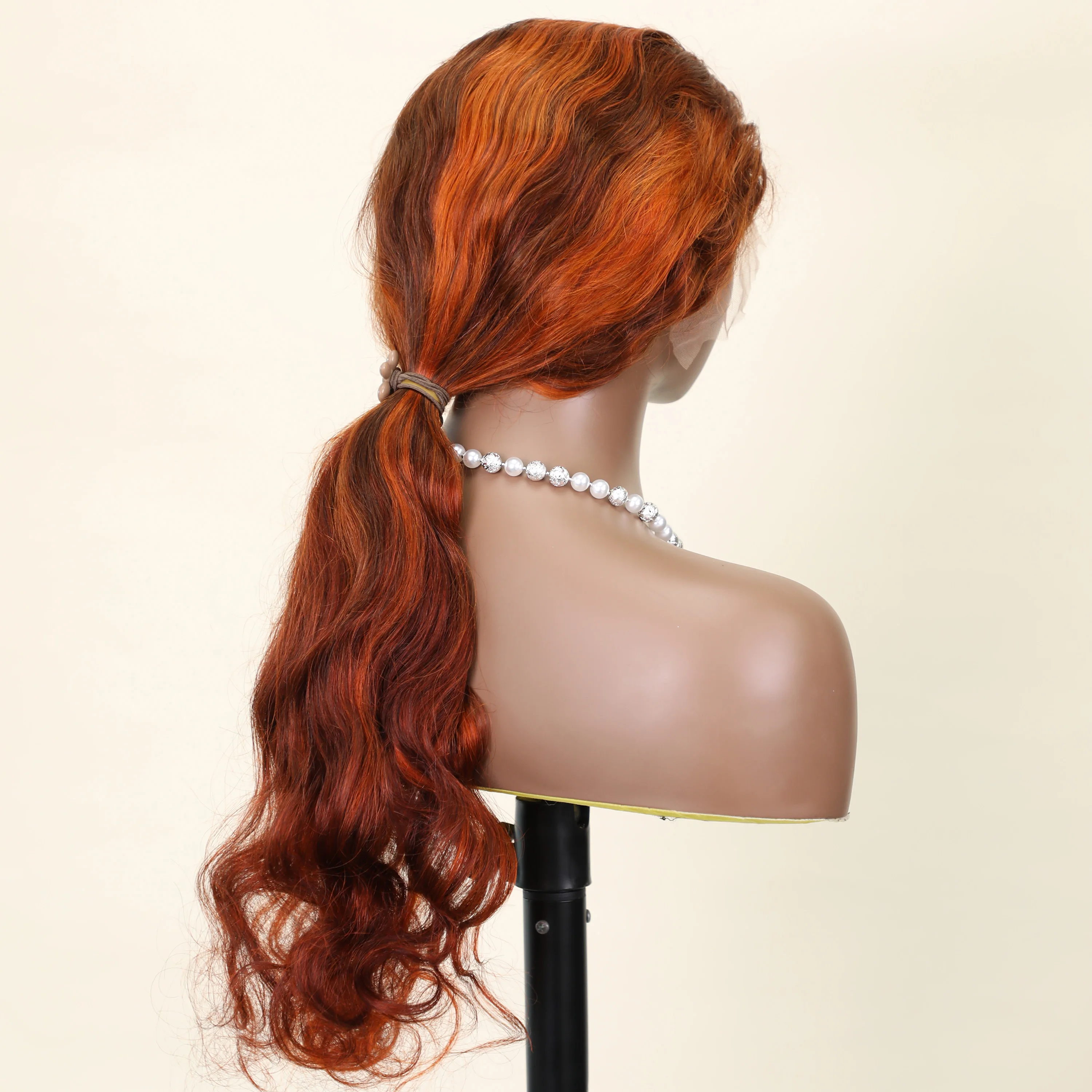 200 الكثافة تسليط الضوء على أومبير البرتقال الجسم موجة 13x6 الدانتيل الباروكة الأمامية 4/350 الملونة الجسم متموج البرازيلي خصلات الشعر المستعار الإنسان قبل قطعها