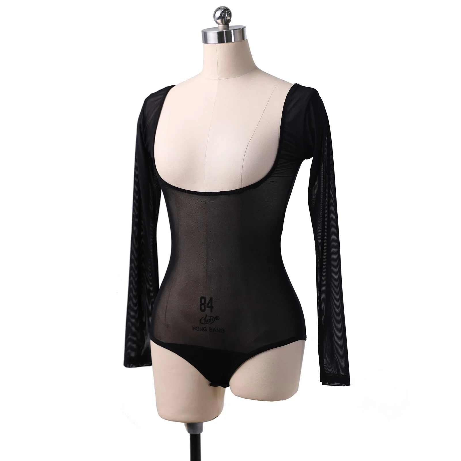 Body damskie z krótkim rękawem i podpórką na klatkę piersiową do tańca brzucha