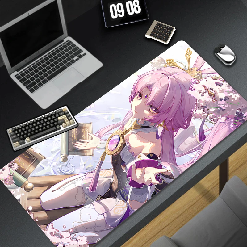 Computer Gaming Accessories Mousepad Office PC Mouse Pad H-honkai Star Rail Fu Xuan Keyboard Pad Desk Decoracion Anime Desk Mat