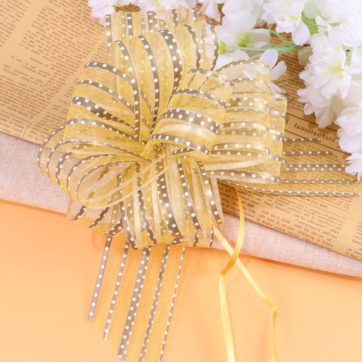 

10pcs Yarn Pull Wedding Party Gift Decorative String Blue Thick Large Christmas Decor Wedding Car Bows Favor Bags Decoration