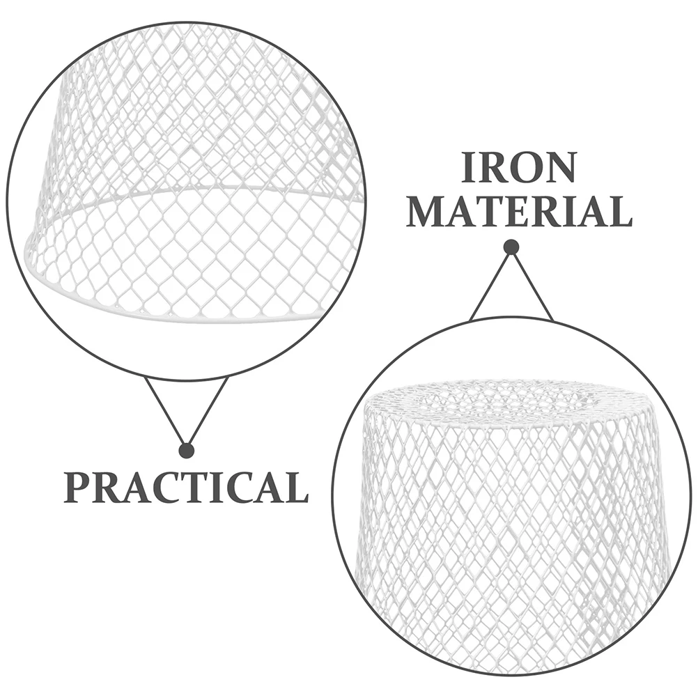 

3pcs Iron Woven Baskets Multi Use Plant Cover Mesh Trash Cans Home Storage Flowerpot Accessories Sturdy Durable Large Capacity