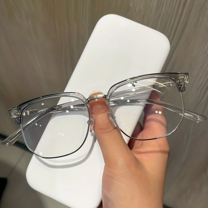 2 Stück Anti-Blaulicht-Brille, modisch, quadratisch, Strahlenschutz, HD-Computer, Metallbrille für Damen und Herren