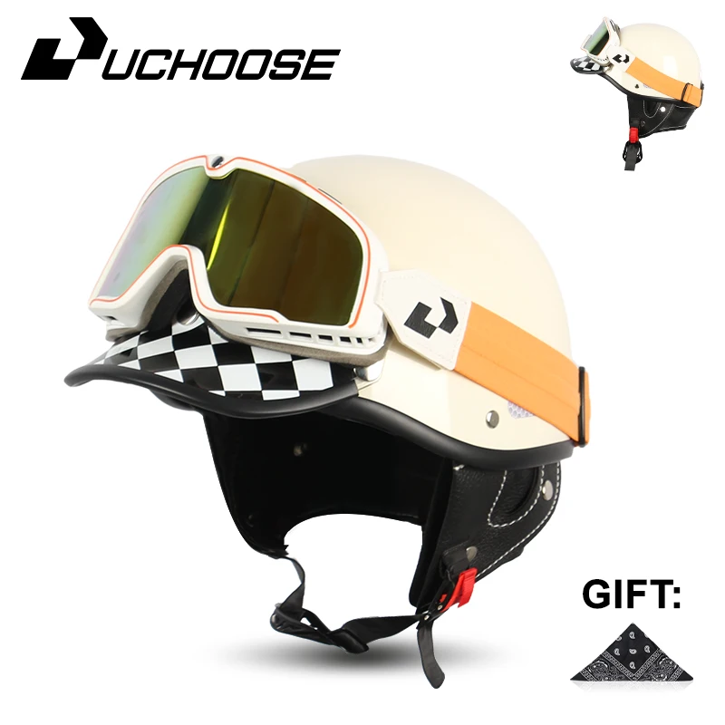 

Vintage Helmet Motorcycle Helmet ​Cruiser half helmet Men Women Adult Child All seasons summertime Simple and nice