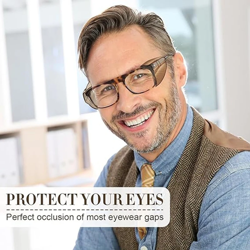 処方眼鏡用サイドシールド、スライポンサイドガード、安全メガネ