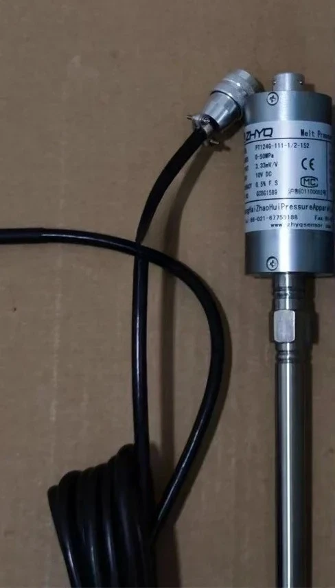 ZHYQ Standard Straight Rod Type Melt Pressure Sensor PT124G-111-50Mpa-3.33 mV/V-1/2” 20UNF-5PIN