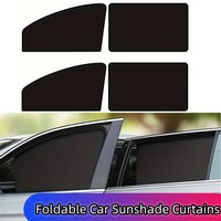 2/4PCS Magnetic Car Window Sunshade Cover Sun Shield UV Protection Auto Front Rear Black Window Curtain Summer Car Accessories