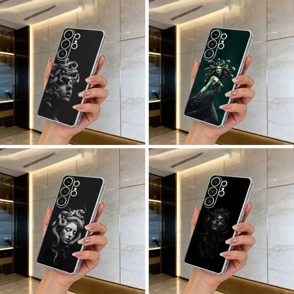 M-Medusa- Greek- Mythology Phone Case For Samsung S25,S24,S21,S22,S23,S30,Ultra,S20,Plus,Fe,Lite Transparent Cover