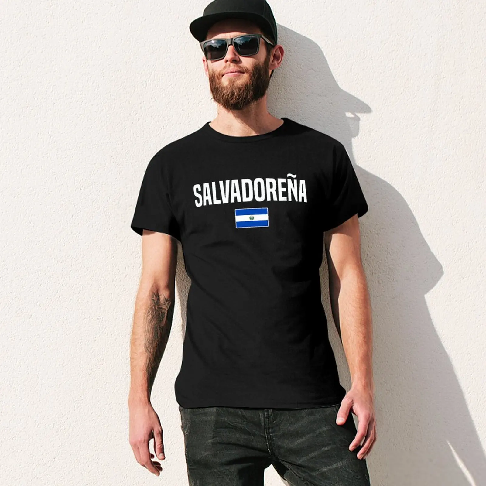 More Design El Salvador Flag Salvadoran Men Tshirt Tees T-Shirt O-neck T Shirts Women Boys Clothing 100% Cotton