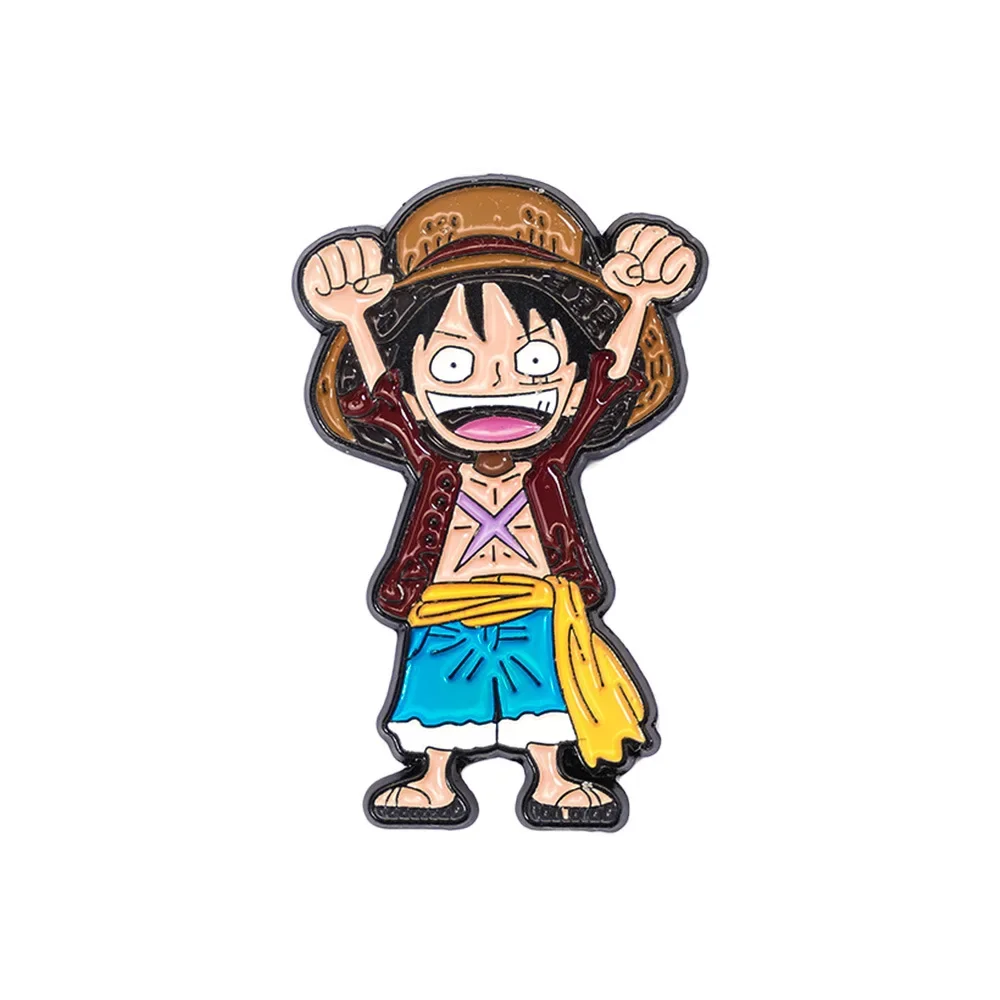 1Set Eendelig Aap D Luffy Emaille Pinnen Anime Kawaii Metalen Broches Tas Rugzak Reversspeld Accessoires Voor Jongens Sieraden Cadeau