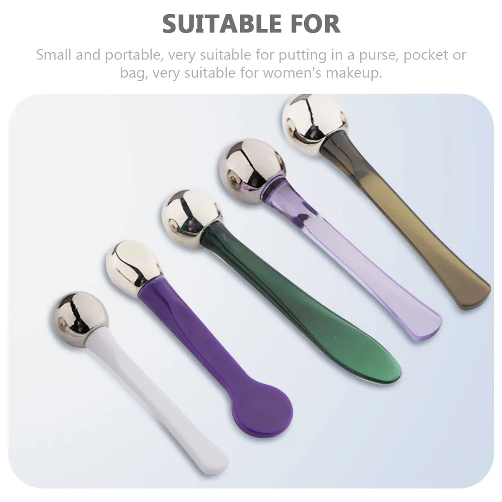 

6pcs Zinc Alloy Eye Massage Stick Portable Eye Cream Applicator Tool Dark Circle Relief Facial Skincare Device For Women