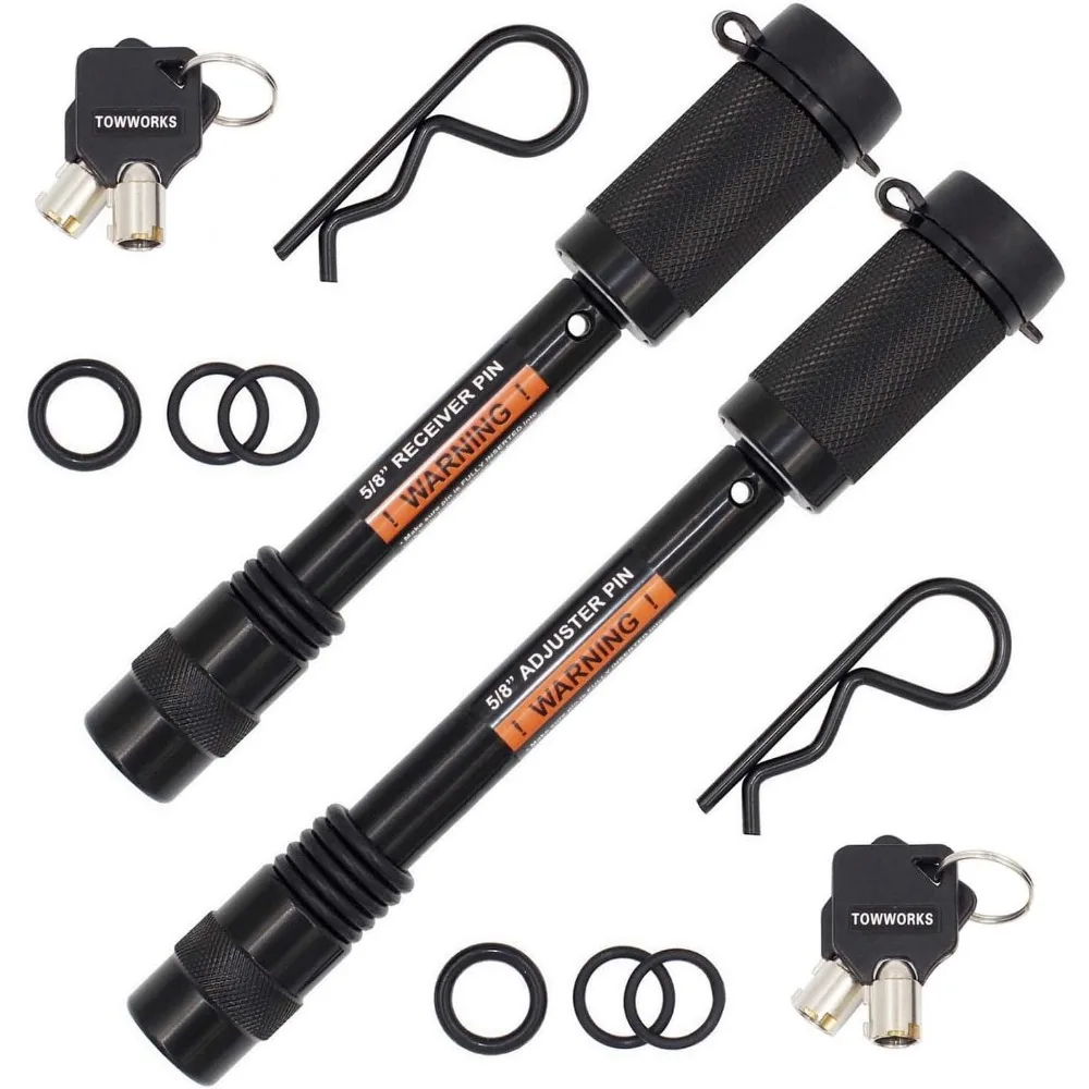 

Набор замков для сцепного устройства прицепа 5/8 дюйма с двойной безопасностью, подходит для регулируемых креплений каналов для сцепных устройств класса III-V