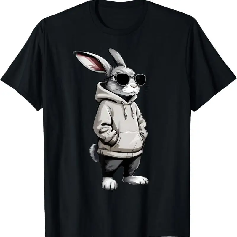 

Cool Bunny Face With Sunglasses Easter Day For Boys Men Kids T Shirt