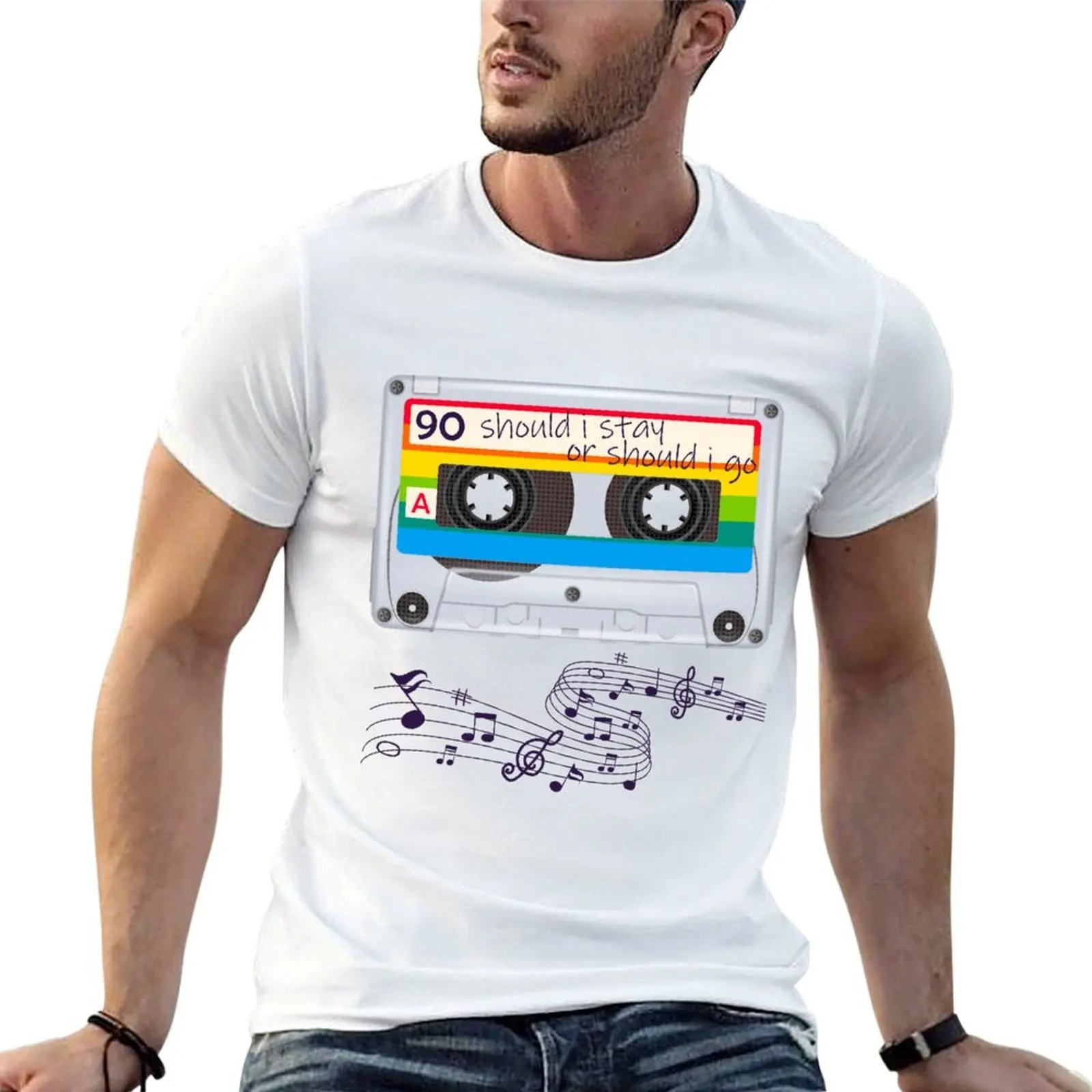 

Retro vintage Cassette T-Shirt man t shirt cotton t shirts for man graphic tees man t shirts graphic T-shirt