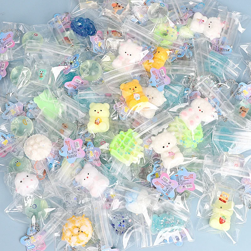 5/10 pz Taba Squishy Kawaii Mini Delicato Animale Gatto Artiglio Cubo di Ghiaccio Orso Fatto A Mano FAI DA TE Regalo Per Bambini Ciondolo Estruso Cieco scatola regalo