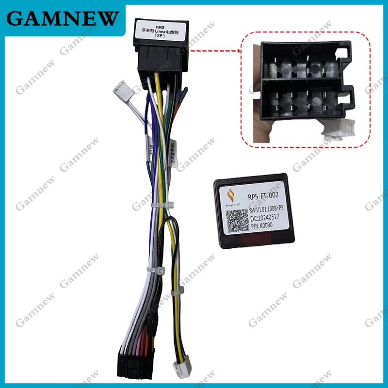 

Car 16pin Wiring Harness Adapter Canbus Box Decoder For Fiat 500 Fiorino Perla Strada Stilo Android Radio Power Cable