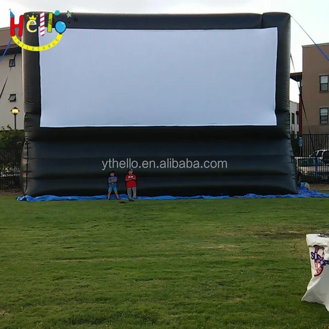 Pantalla inflable gigante para películas al aire libre, pantalla de proyección trasera de PVC, pantallas de cine de TV