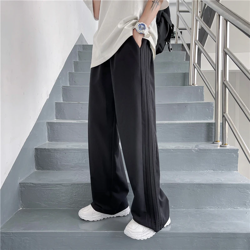 

Summer Ultra-thin Men's Elastic Casual Pants Classic High Waist Business Straight Versatile Solid Color Trousers Clothing A212