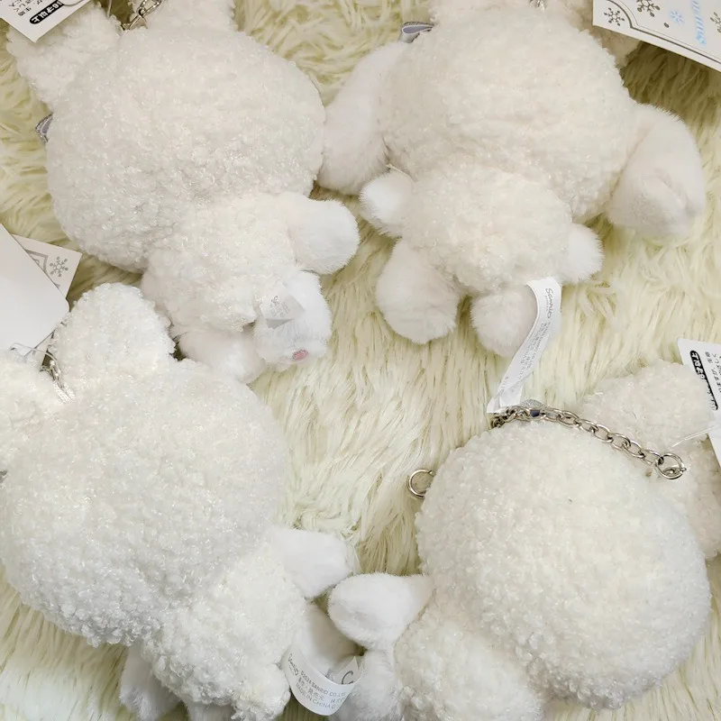 Simpatico latte inverno neve coniglio gattino Kuromi Cinnamoroll My Melody 10 cm ciondolo portachiavi peluche