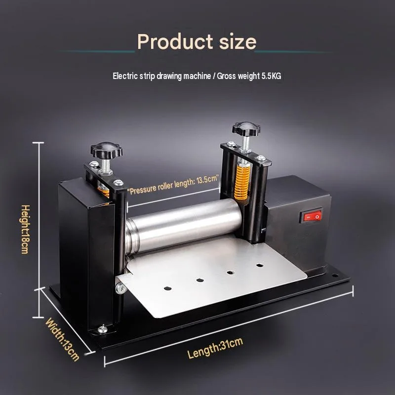 Electric Hand Crank Small Leather Drawing Machine 220V Leather Stripper Manual Rubber Hose Machine Leather Laminating Machine
