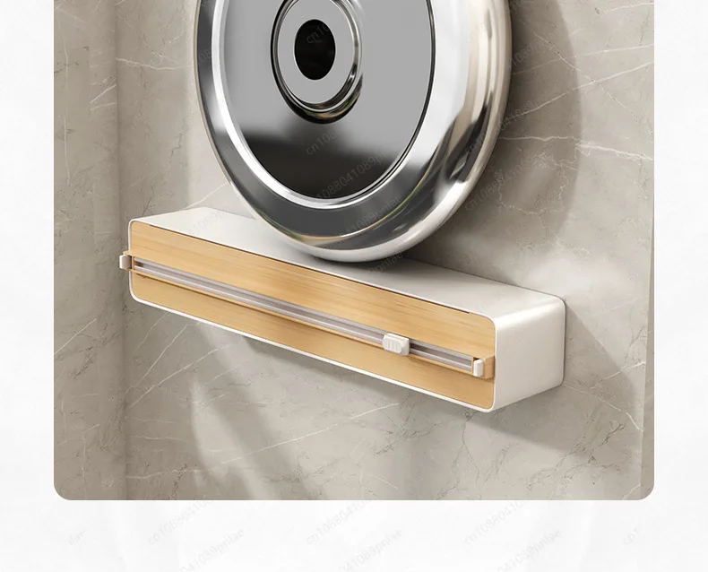 Wall Magnetic Plastic Wrap Dispenser With Sliding Cutter Dual Use Fridge Mount Kitchen Cling Film Storage Organizer Box