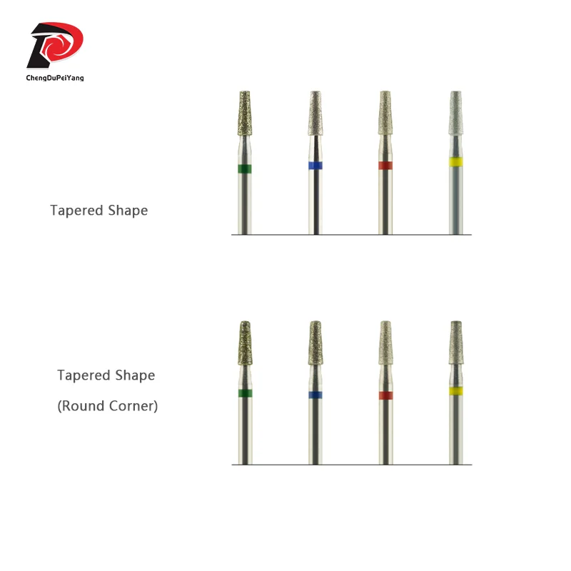 Punte diamantate di forma affusolata rimuovi accessori per strumenti per Manicure in Gel punte per trapano per unghie pulizia della cuticola