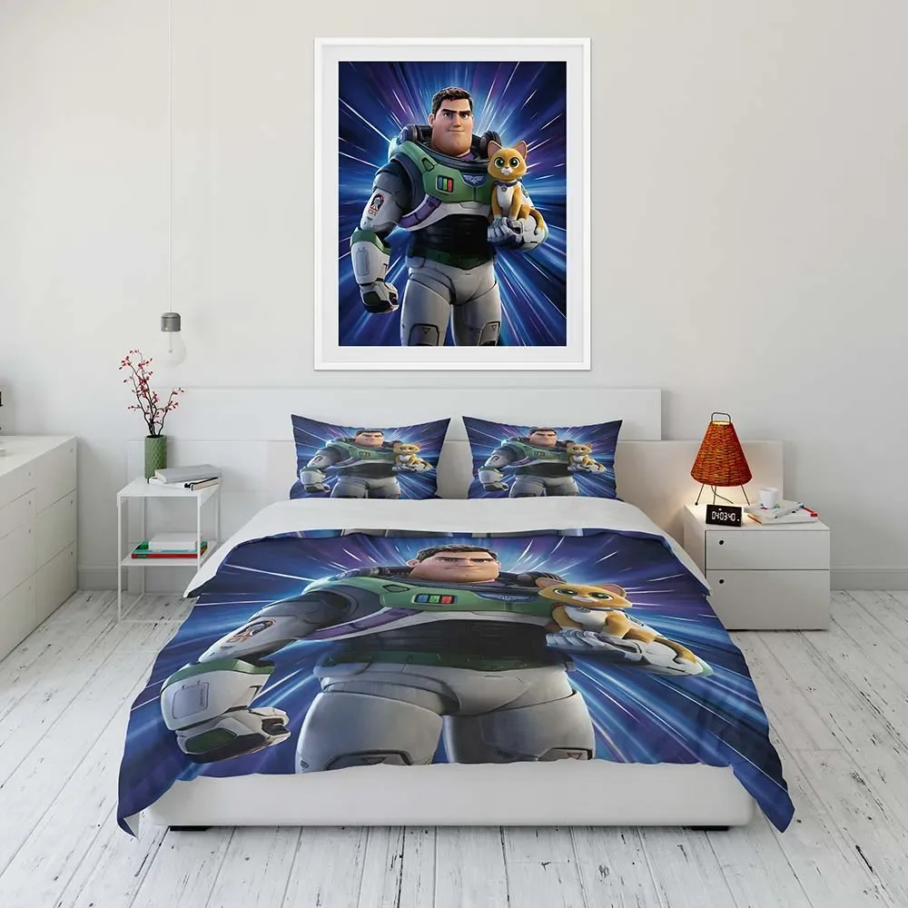 

Disney Lightyear Cartoon Bedding Set Quilt Spiderman Duvet Cover Comforter Bedclothes Children Kid Boy Bed Birthday Gift Cama