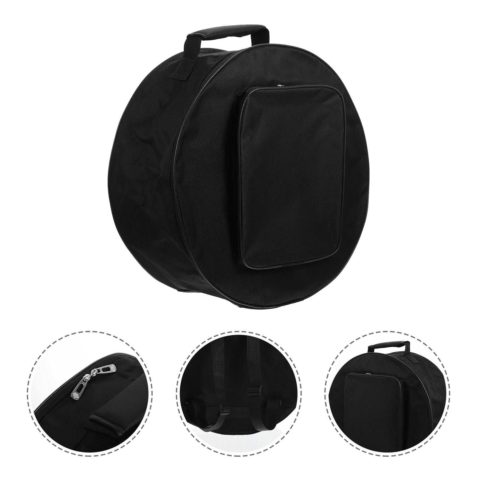 

Portable Army Percussion Stick Bag Snare Case Oxford Cloth Beater Padded Storage Cover Travel Black Musical Instrument