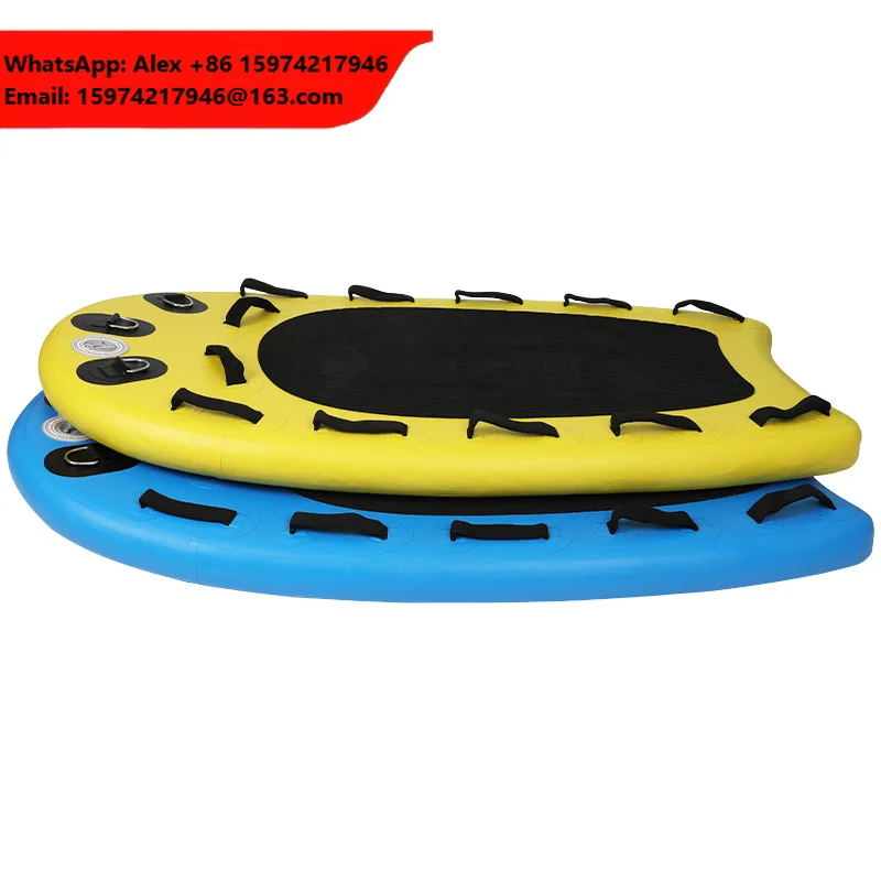 Stock 168X99X10Cm Yellow Lifeguard Drop Stitch Fabric Inflatable Life Saving Board Rescue Sled Behind Jet Ski