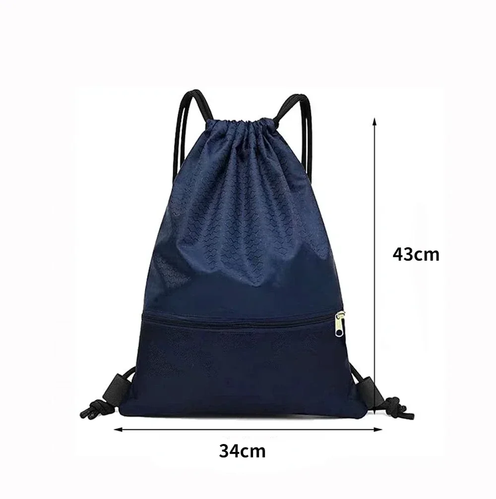 5 colori Sport tasca con coulisse zaino semplice zaino Fitness da uomo e da donna borsa da basket leggera borsa con cerniera Oxford