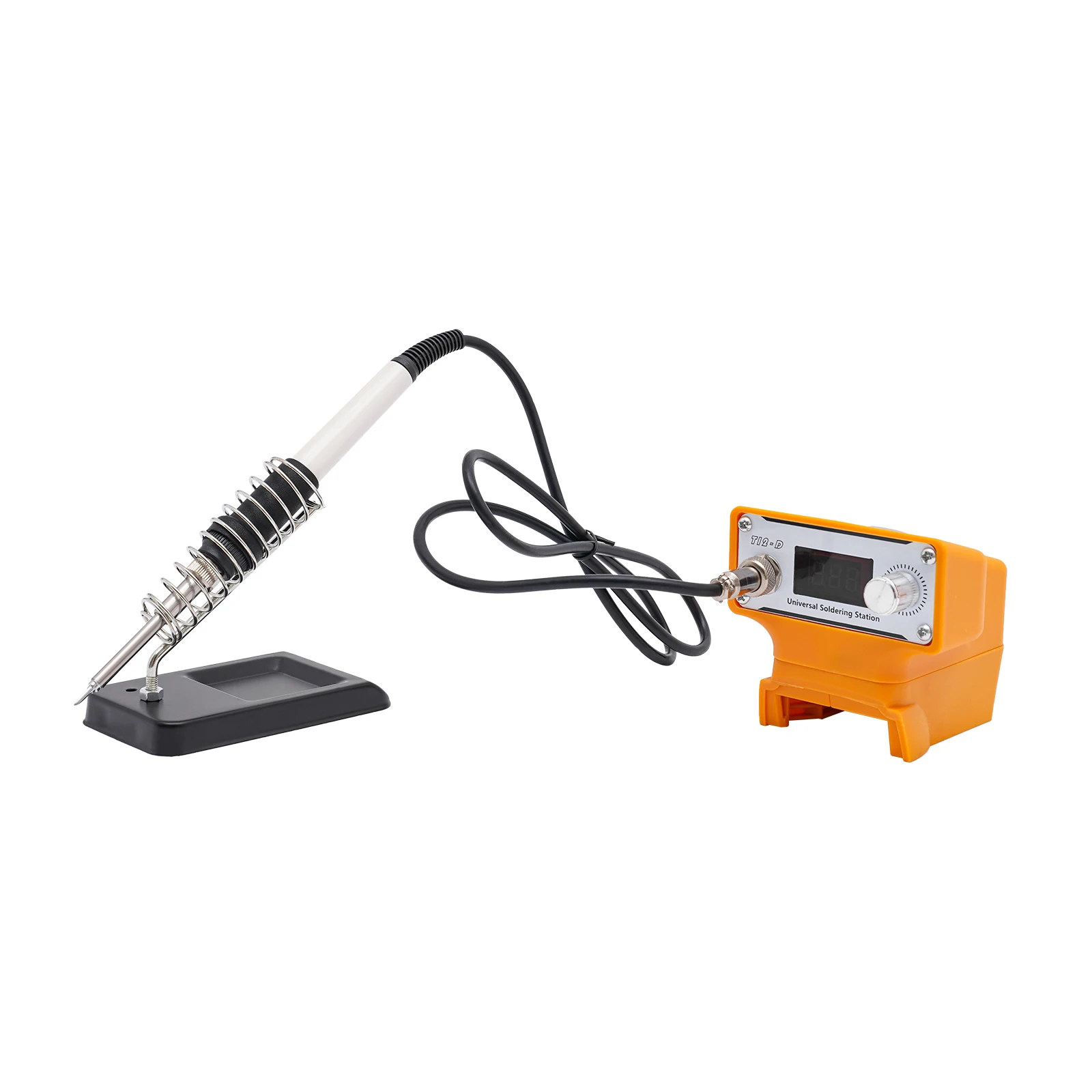 محطة لحام محمولة خارجية باللون الأصفر T12-D محطة لحام حديد دقيقة لإصلاح إعادة صياغة لحام المعادن