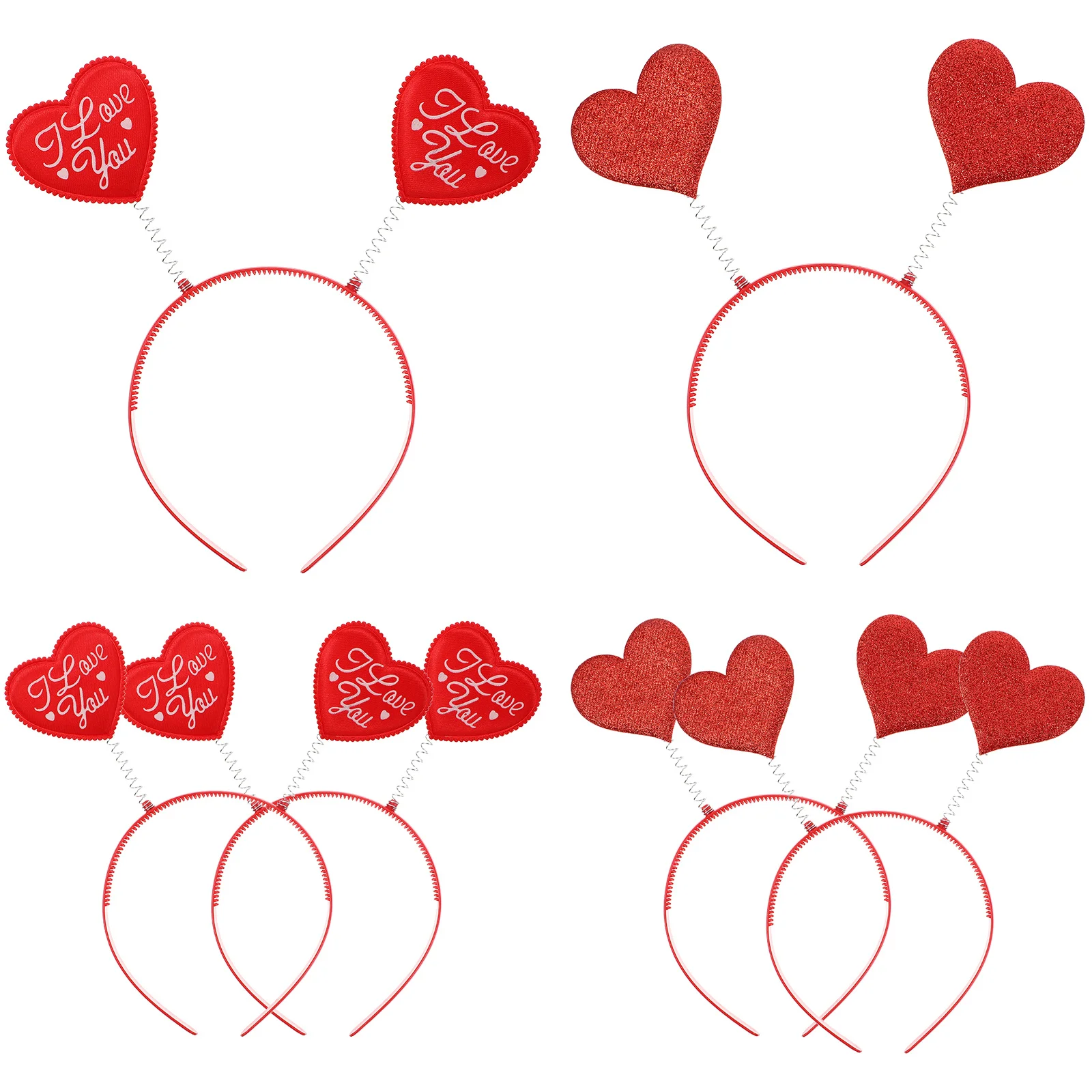 

Набор из 6 легких и удобных заколок-ободков в форме сердца для детей, аксессуары для костюмов на День святого Валентина