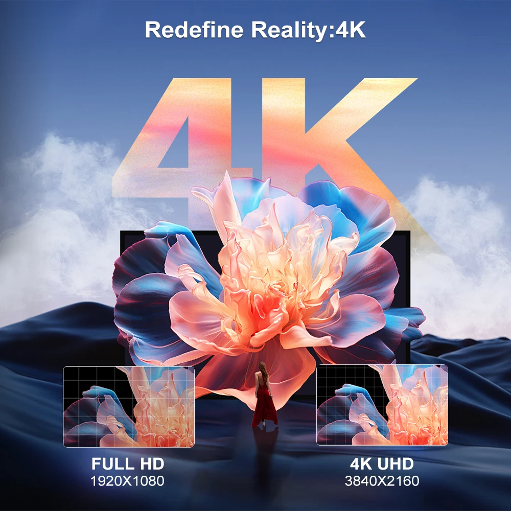 

Dangbei Mars Pro 2 4K Laser Smart Projector with Netflix, 3D, and 2450 ISO Lumens for Home Theater DBOX02