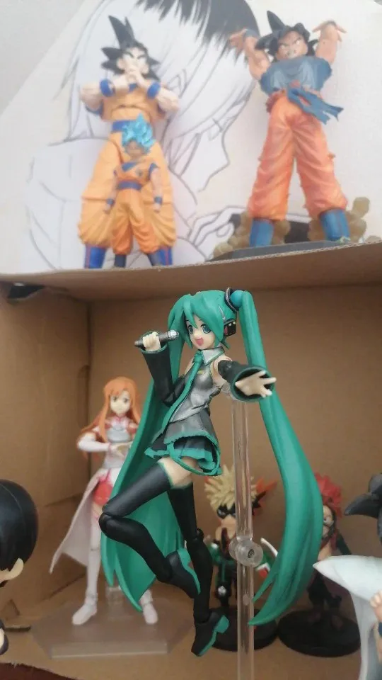 Figma Hatsune Miku Anime Actionfiguren Bewegliche Gelenke enthalten die Requisiten Desktop-Dekoration Sammlung PVC-Modell Spielzeug und Geschenke – Detail 7