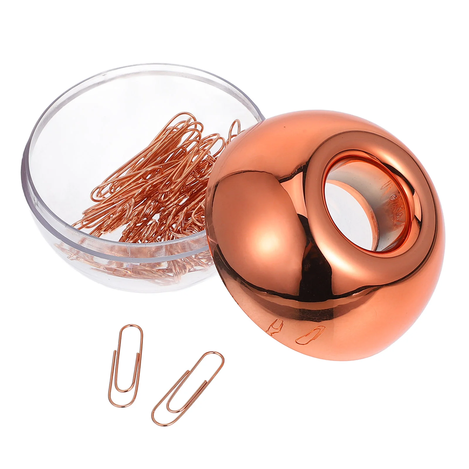 

1 Set Round Paper Clips Holder for Desk Cute Clip Organizer with Paper Clips Small Clip Container for Office Home School Clip